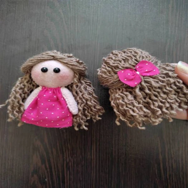 عروسک مو کاموایی طراحی فانتزی سرگرمی دوست داشتنی کودکان